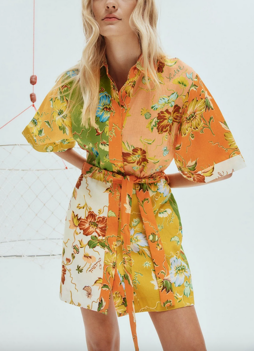 hotel lamu spliced mini dress