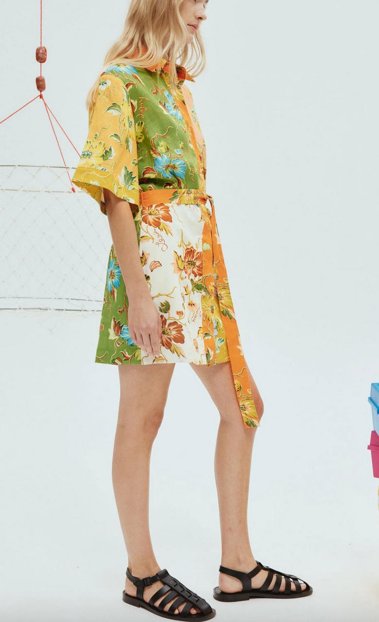 hotel lamu spliced mini dress