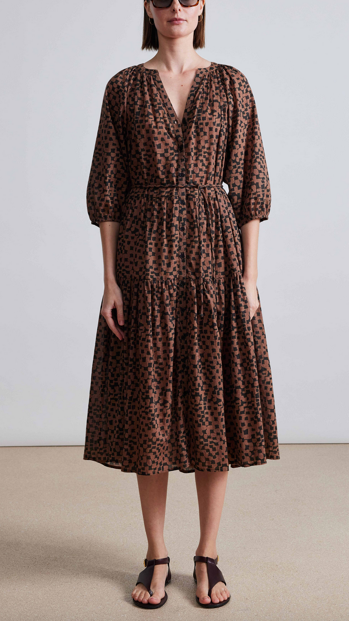 Mitte dress scattered geo