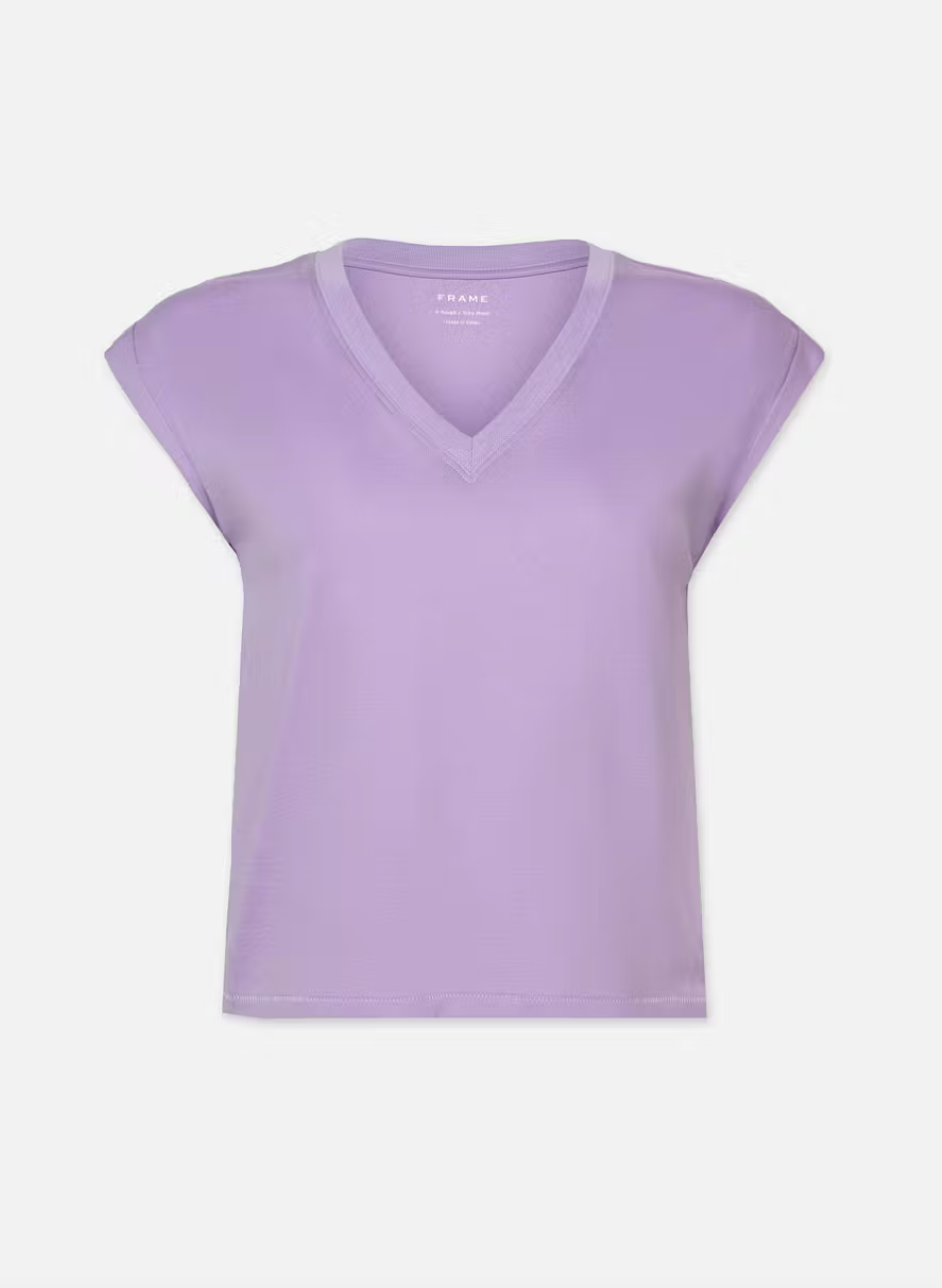 Easy v-neck tee in lilac