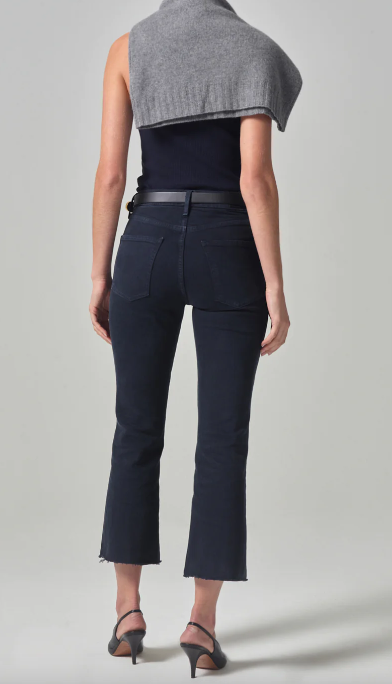Isola cropped trouser in navy