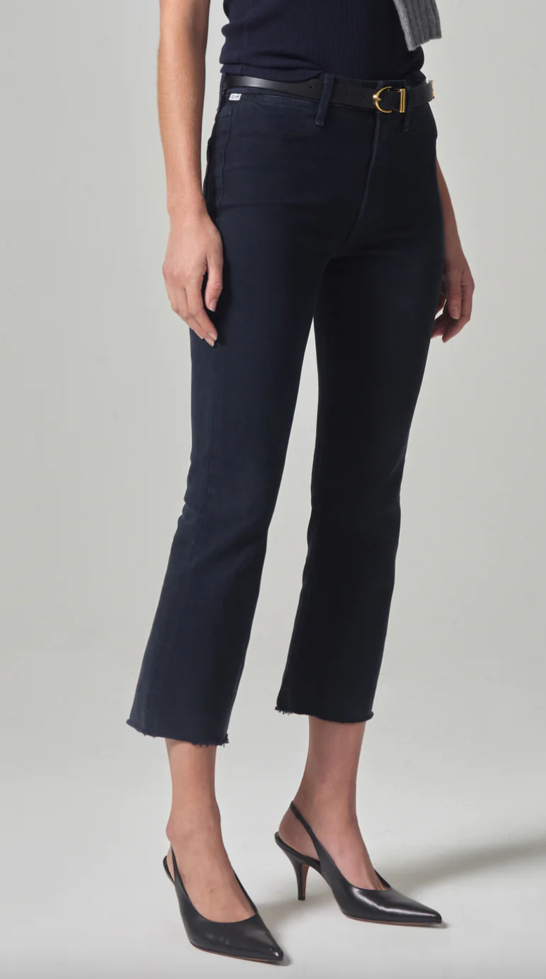 Isola cropped trouser in navy