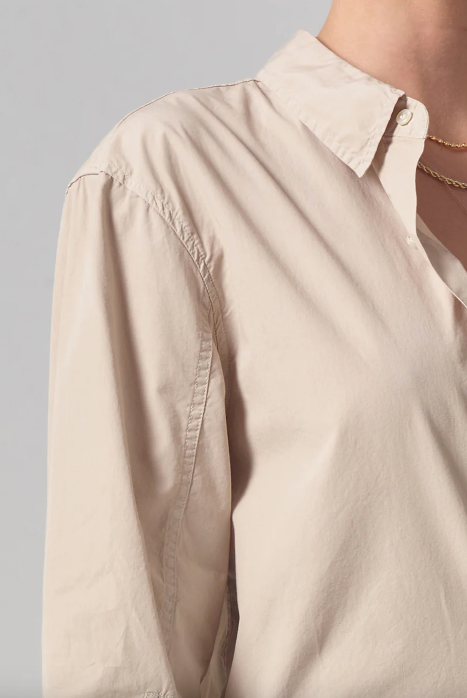 kayla shrunken shirt in taos sand