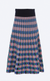 Toscane multicolored zellige knit skirt