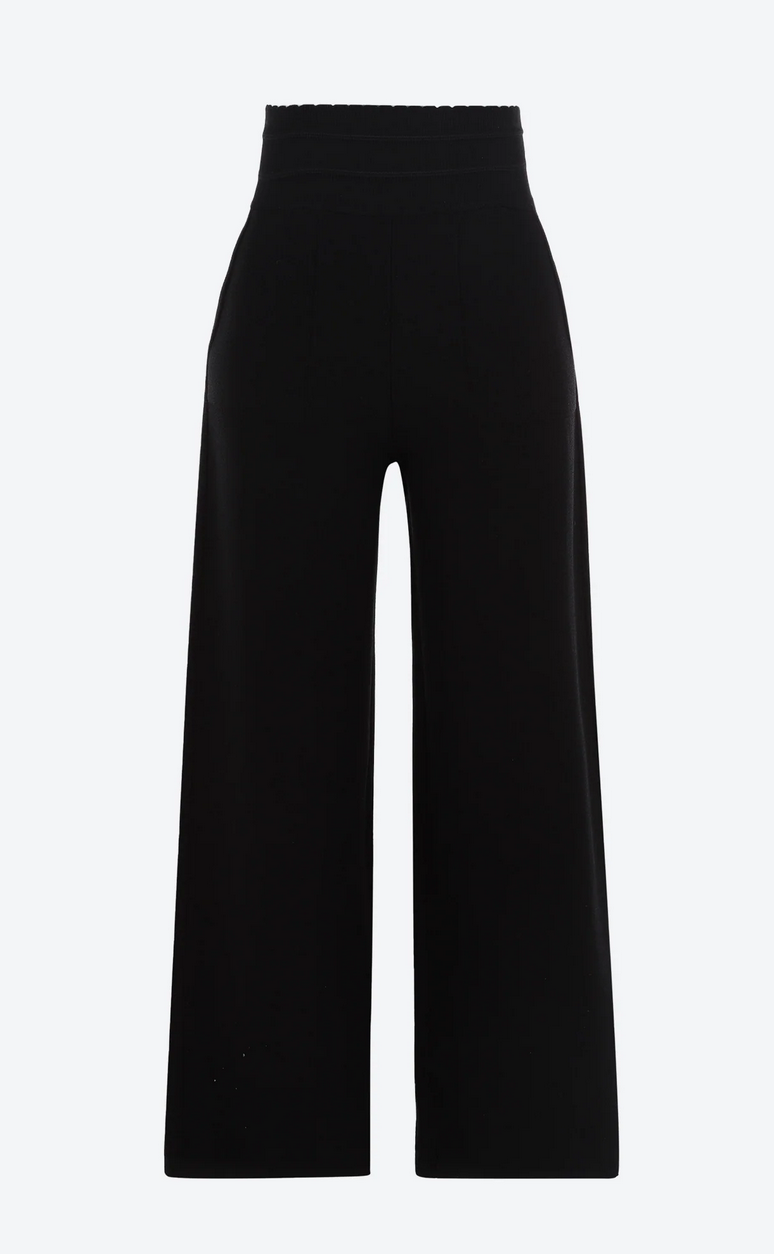 azuro pants in silk knit black noir