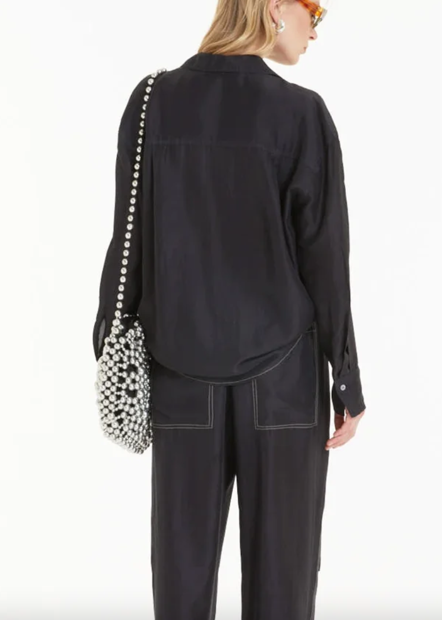 stomp shirt black silk