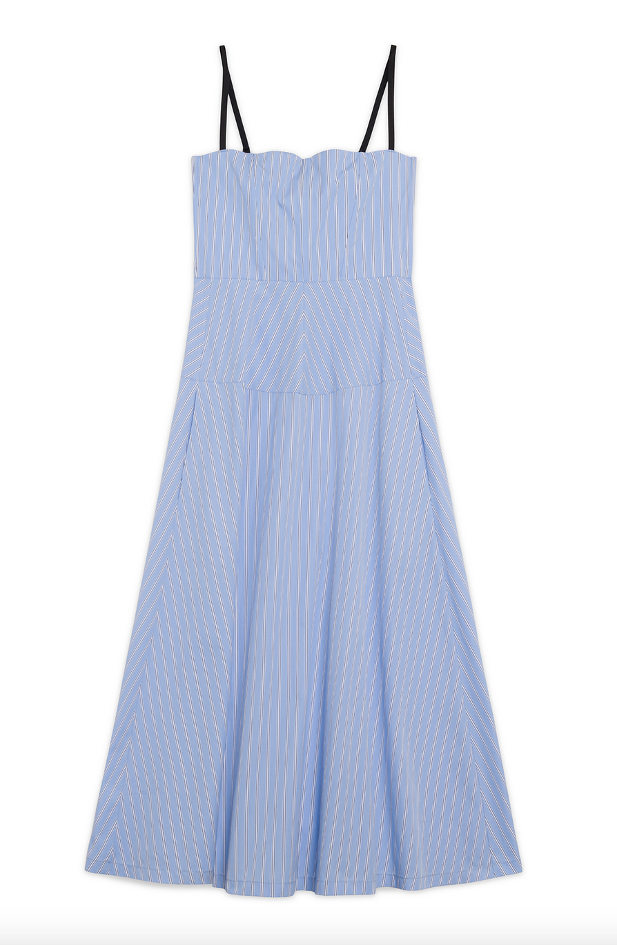 Bahamas dress blue stripes