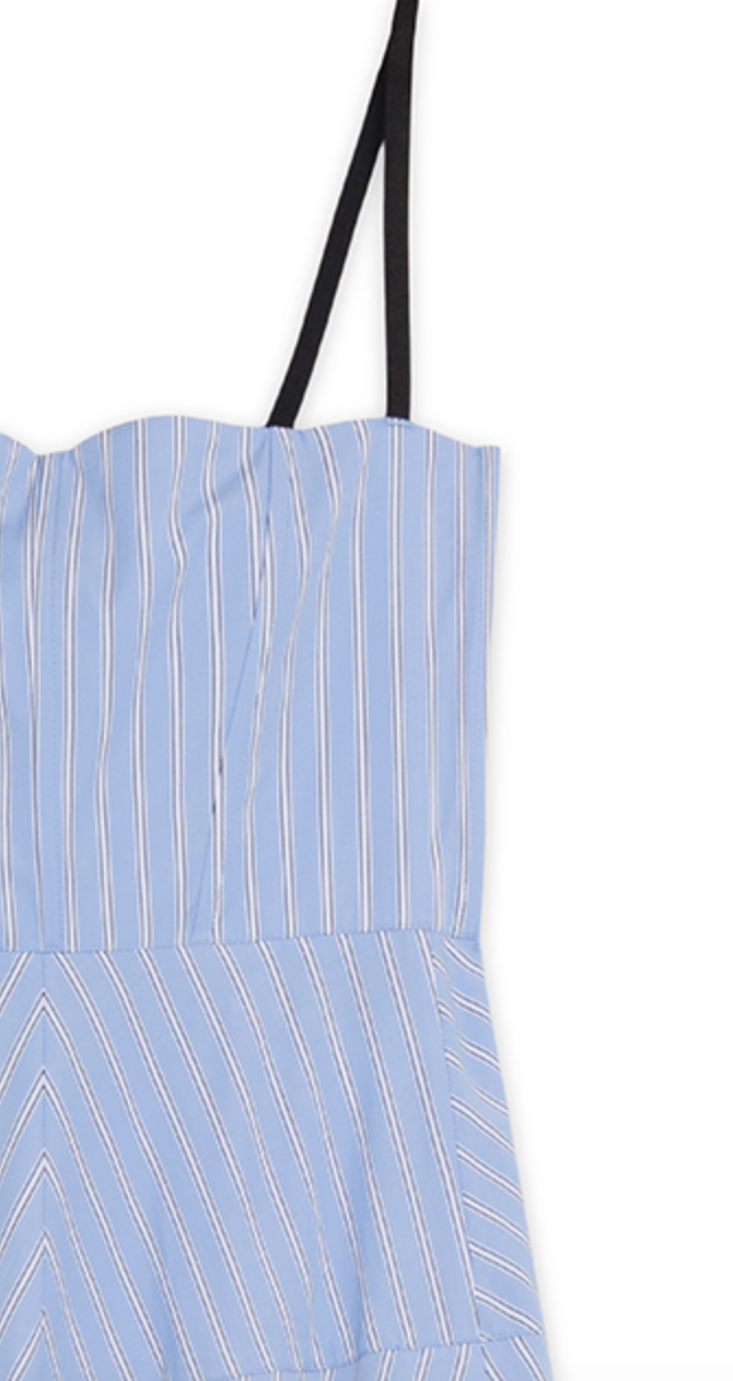 Bahamas dress blue stripes