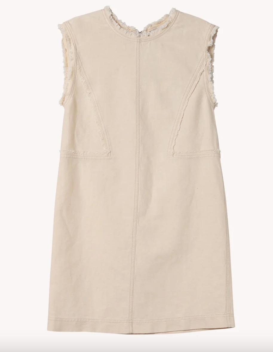 Valentina denim dress apricot