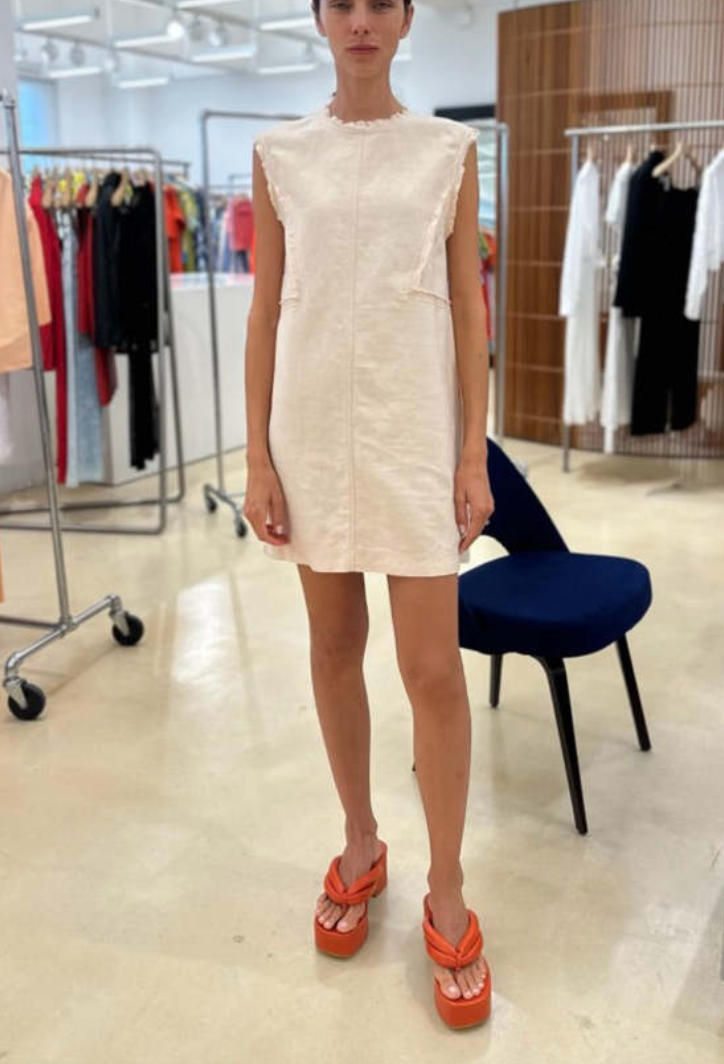 Valentina denim dress apricot 42/m