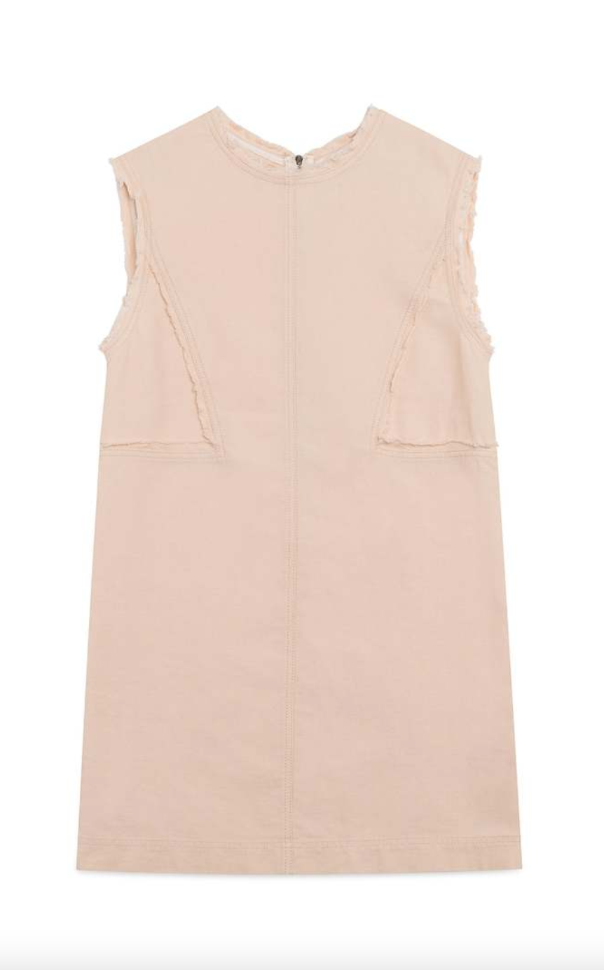 Valentina denim dress apricot