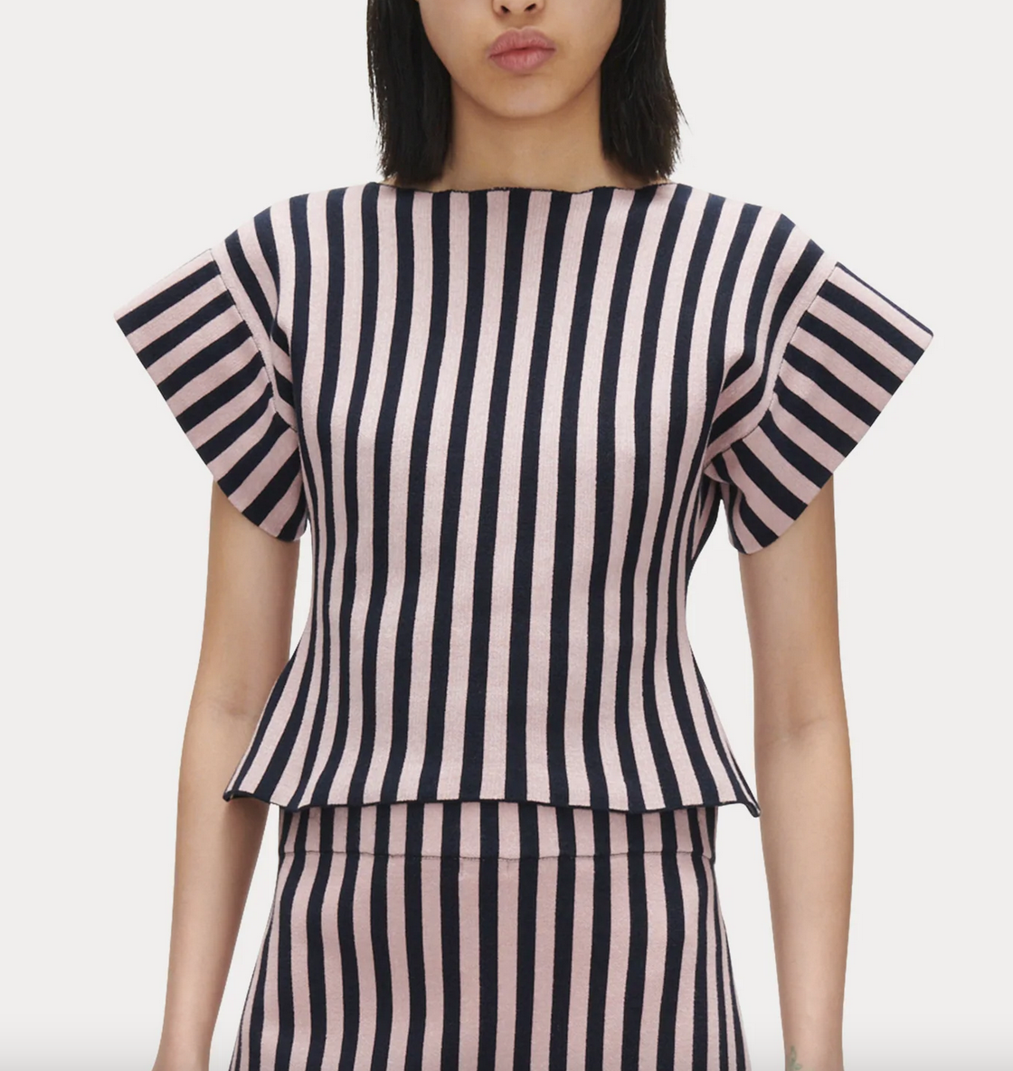 laural top in pink & navy