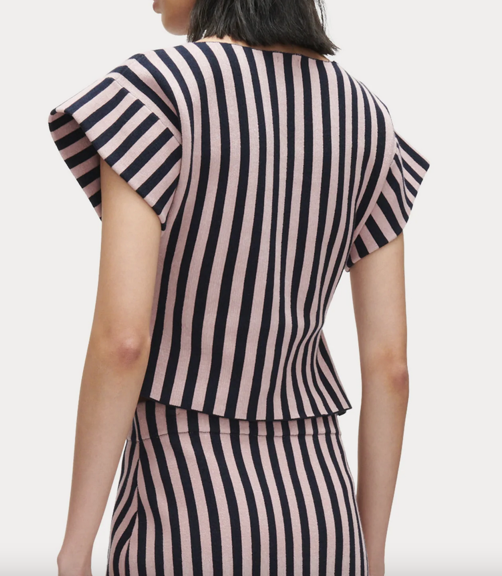 laural top in pink & navy