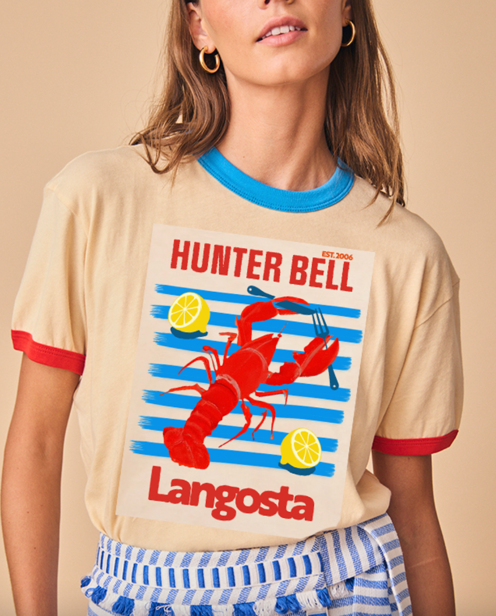 lobster tee in off white