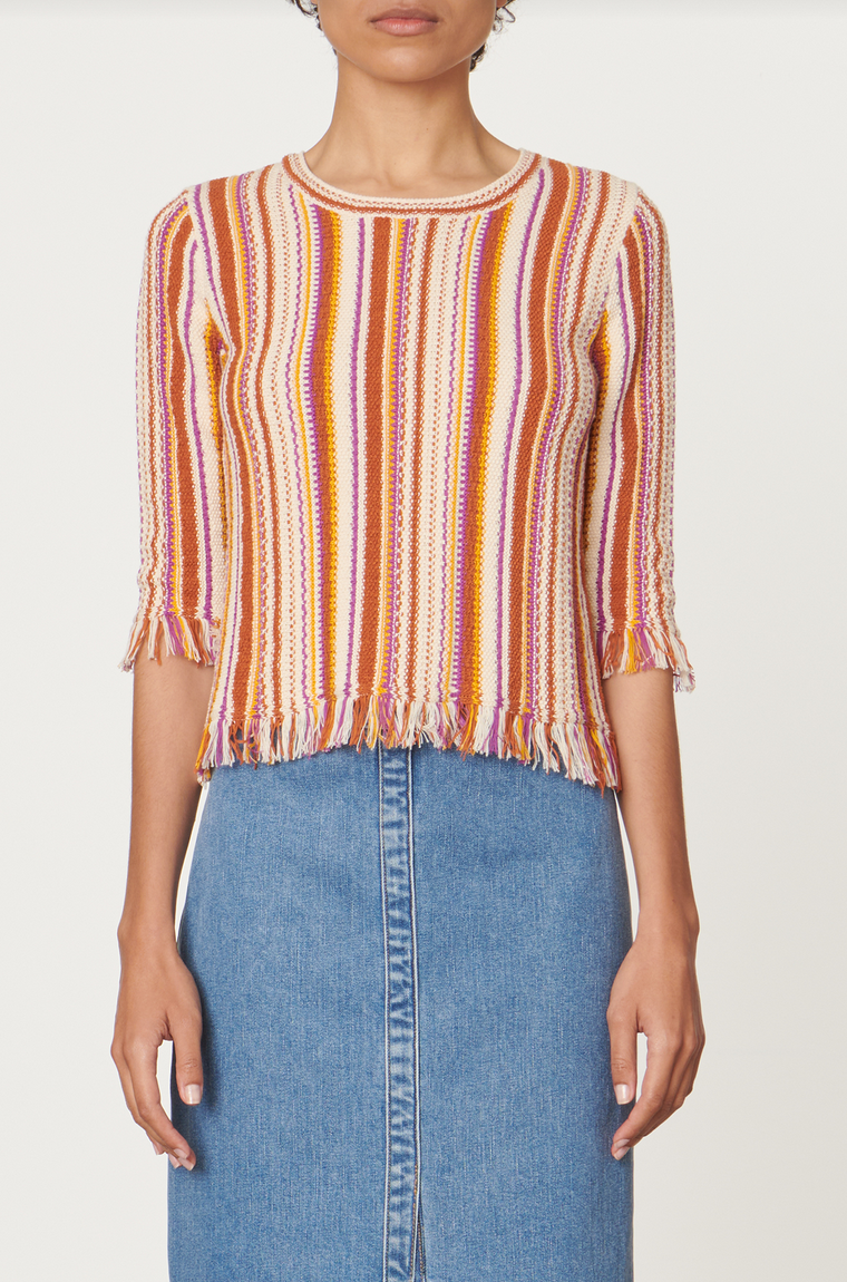 Amira knit top creme multi