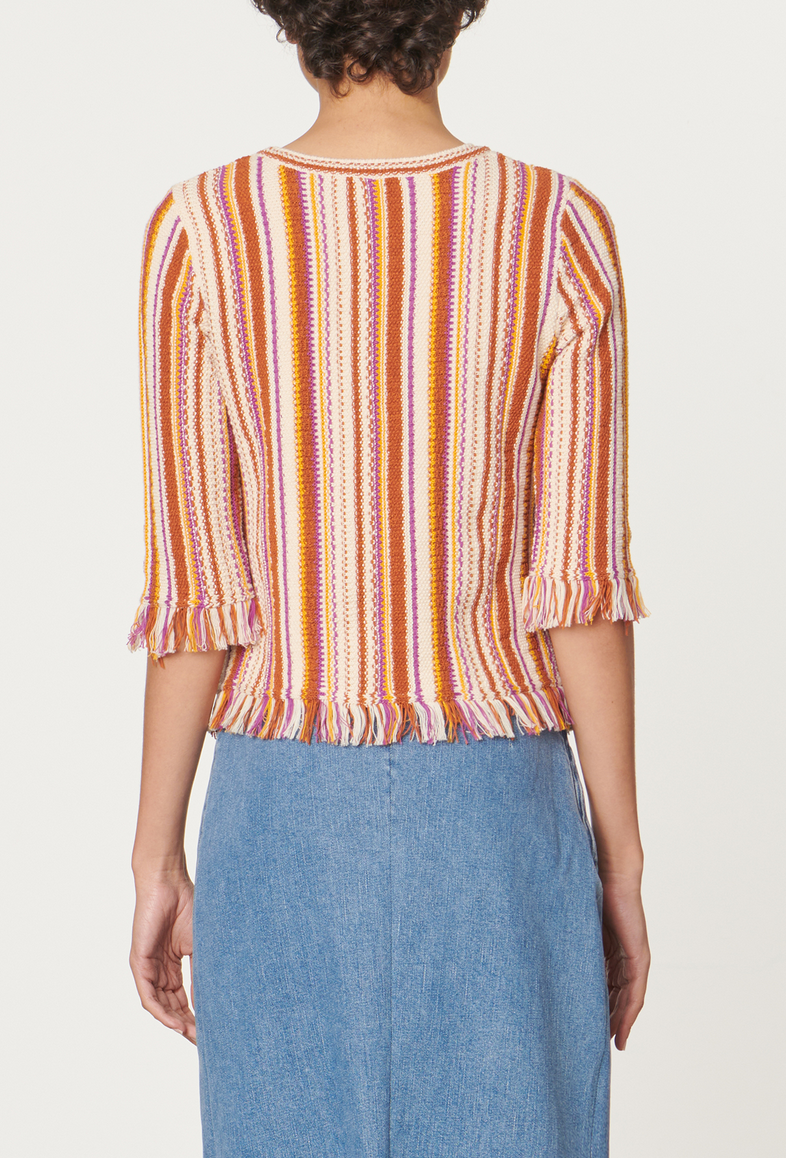 Amira knit top creme multi