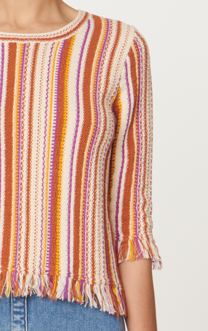 Amira knit top creme multi