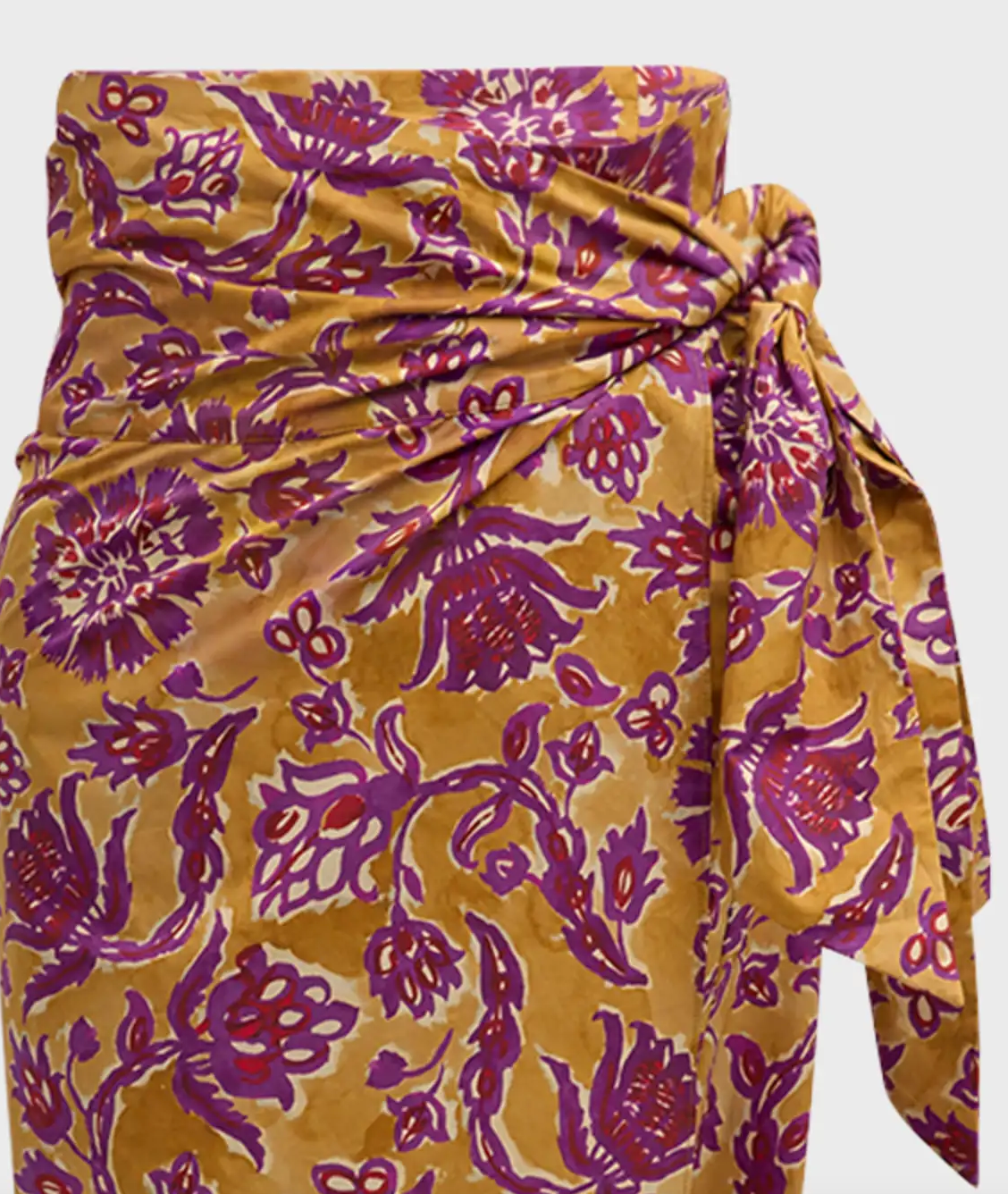 Nesly wrap skirt in safran