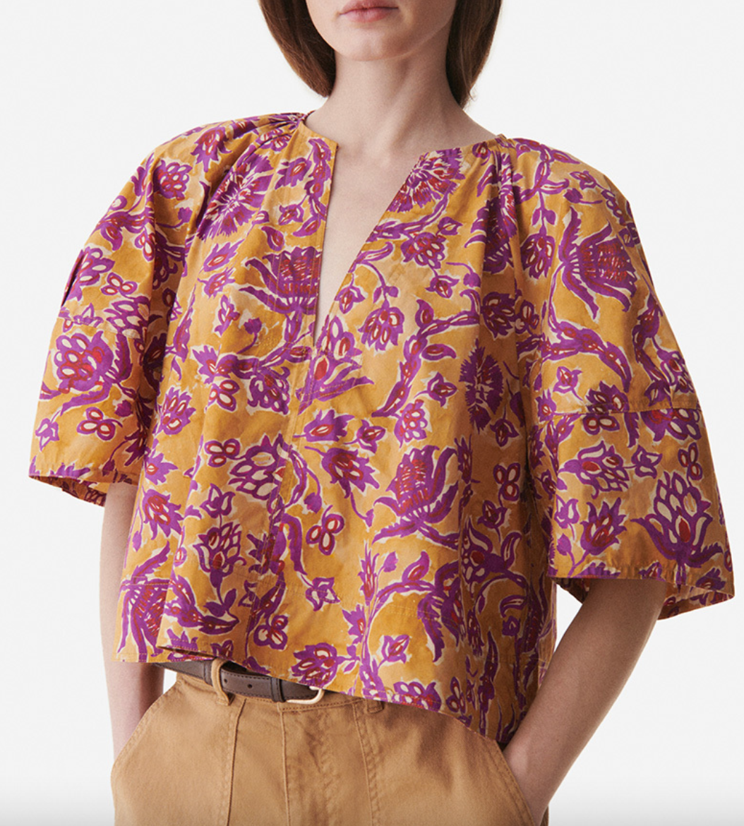 brook blouse in safran
