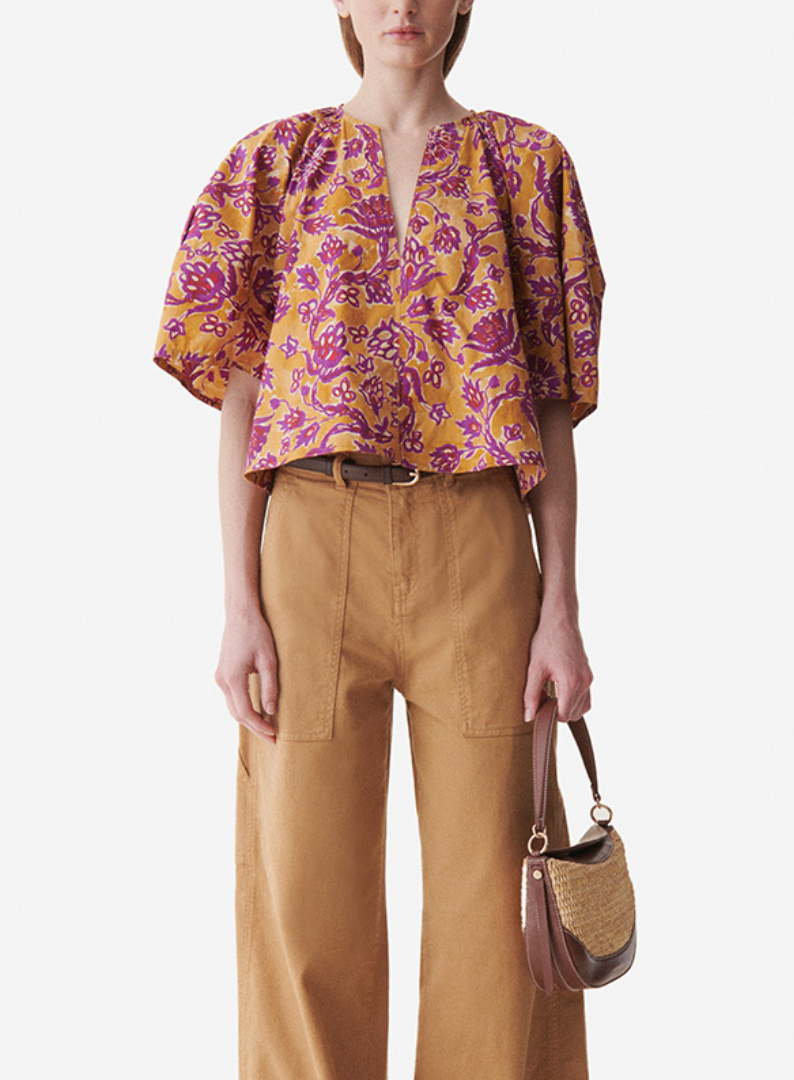 brook blouse in safran