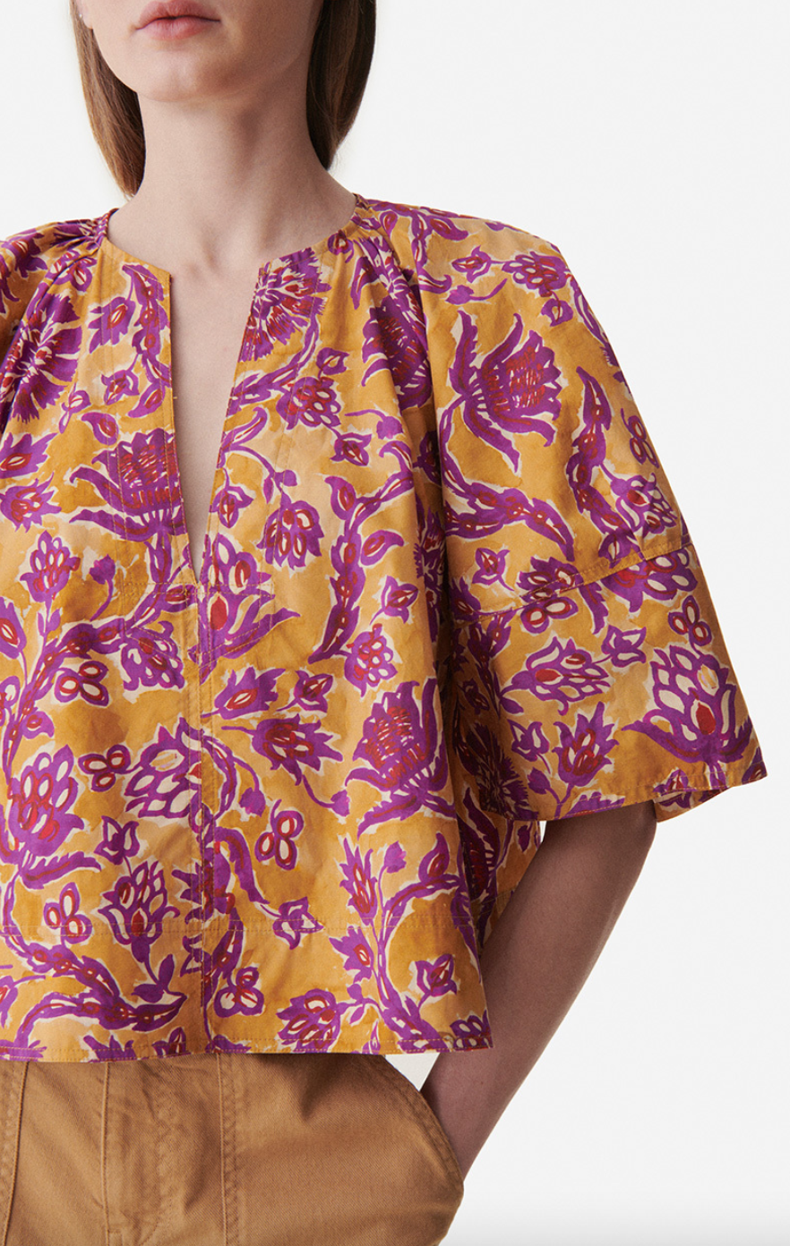 brook blouse in safran