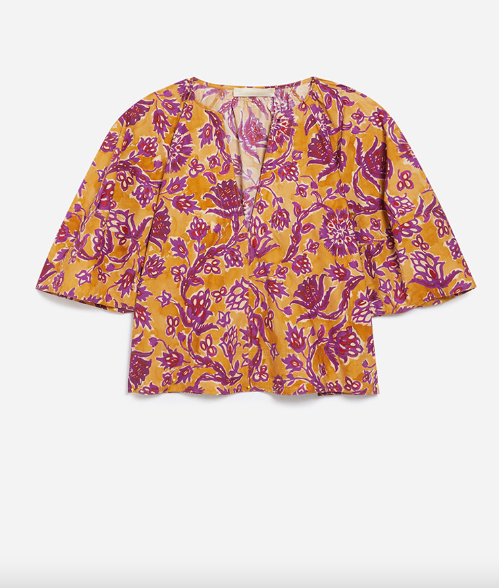 brook blouse in safran