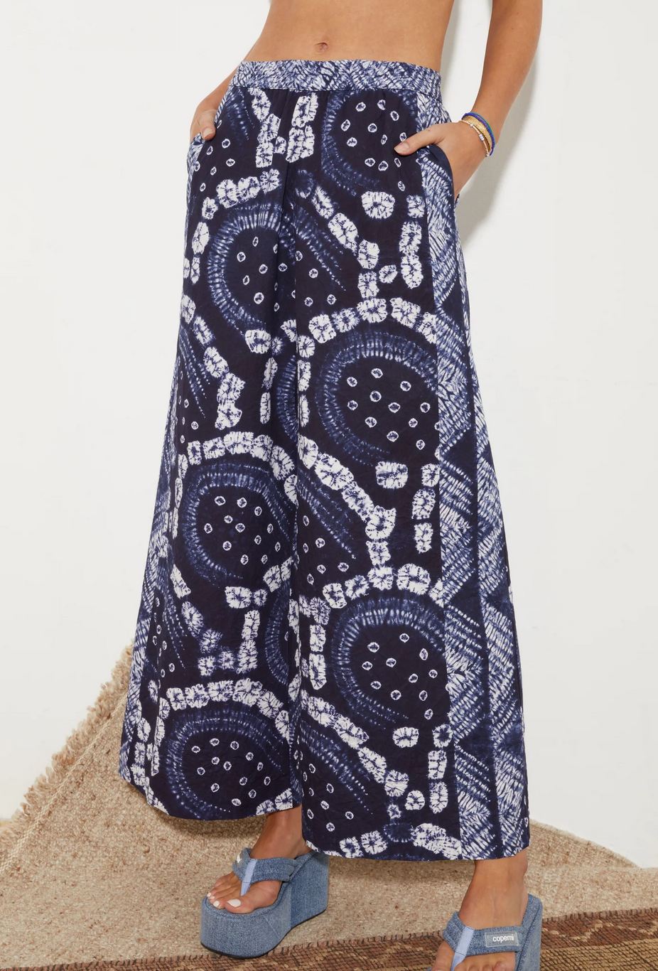 Vea shibori wide leg pant