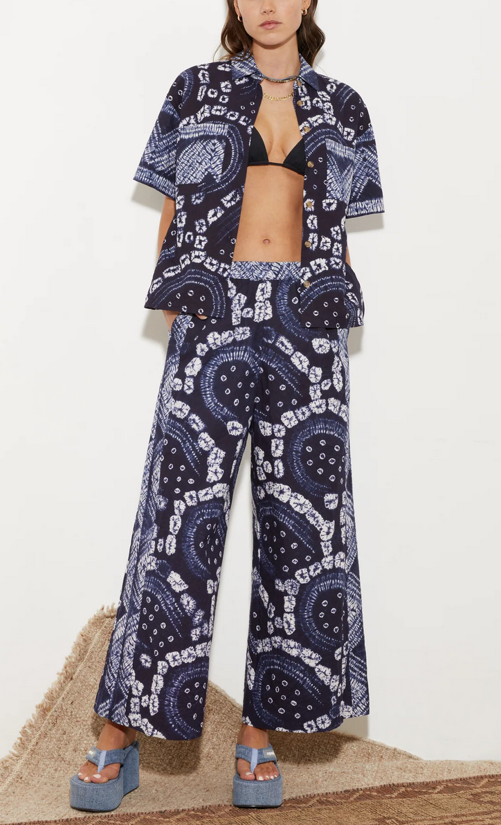 Vea shibori wide leg pant
