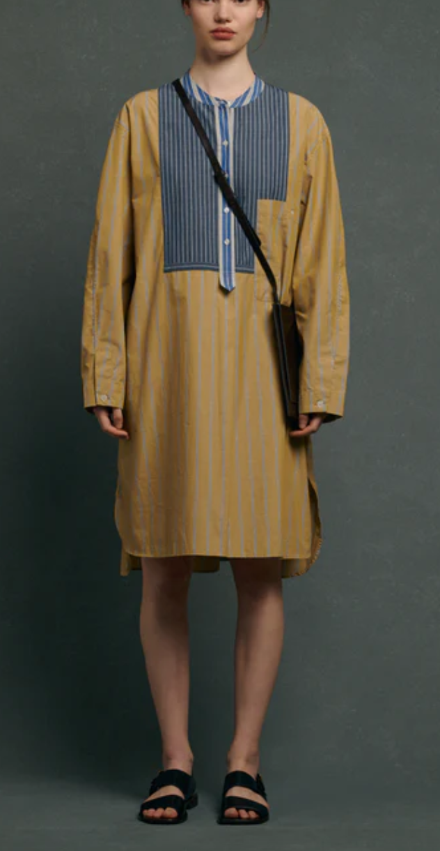 annaelle dress beige stripe
