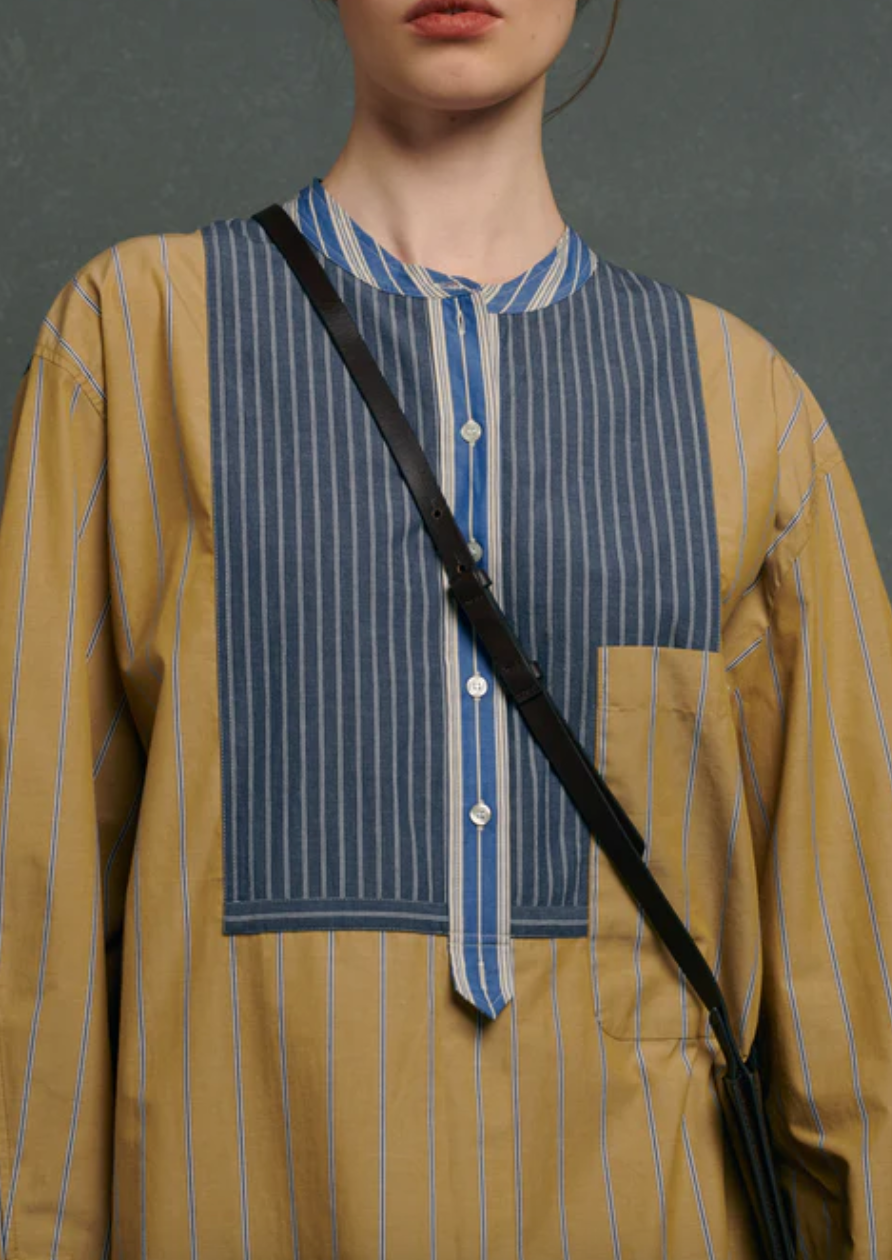 annaelle dress beige stripe