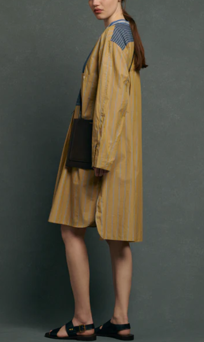 annaelle dress beige stripe