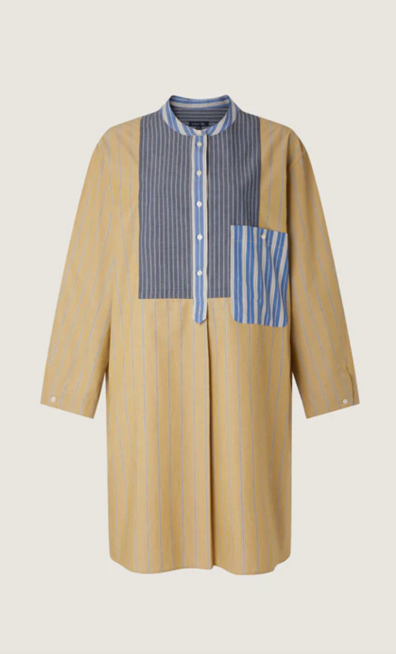 annaelle dress beige stripe