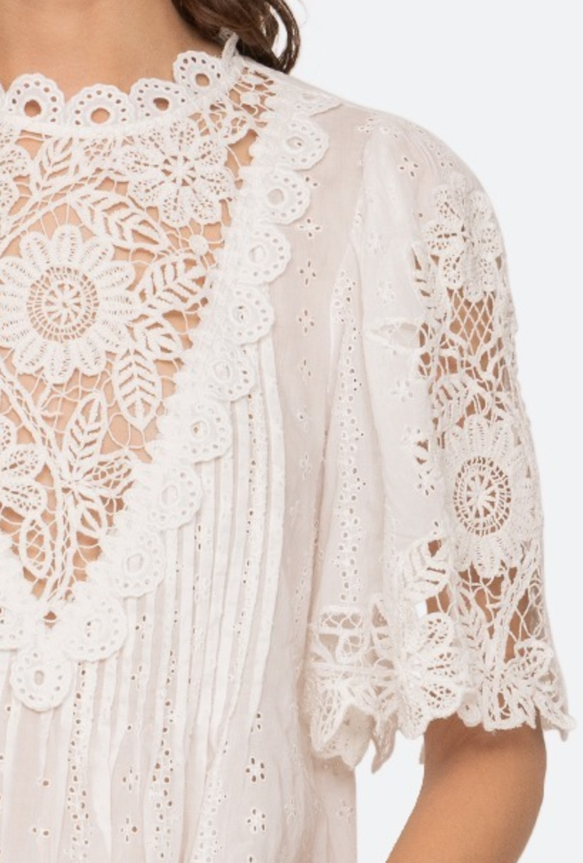 marcella lace top white