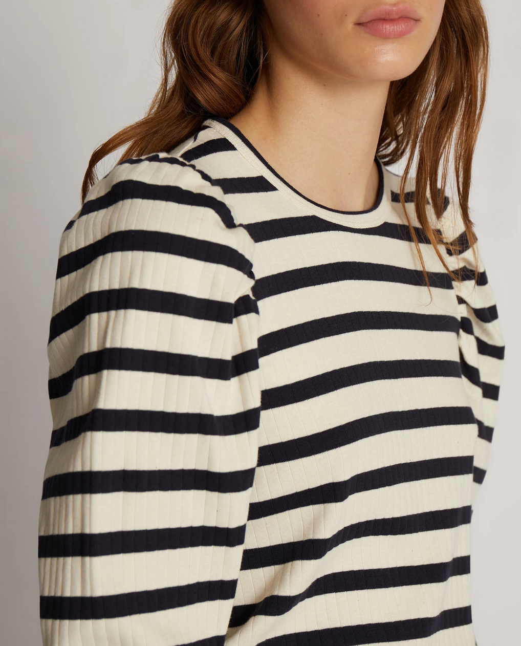 Opollo top navy stripe