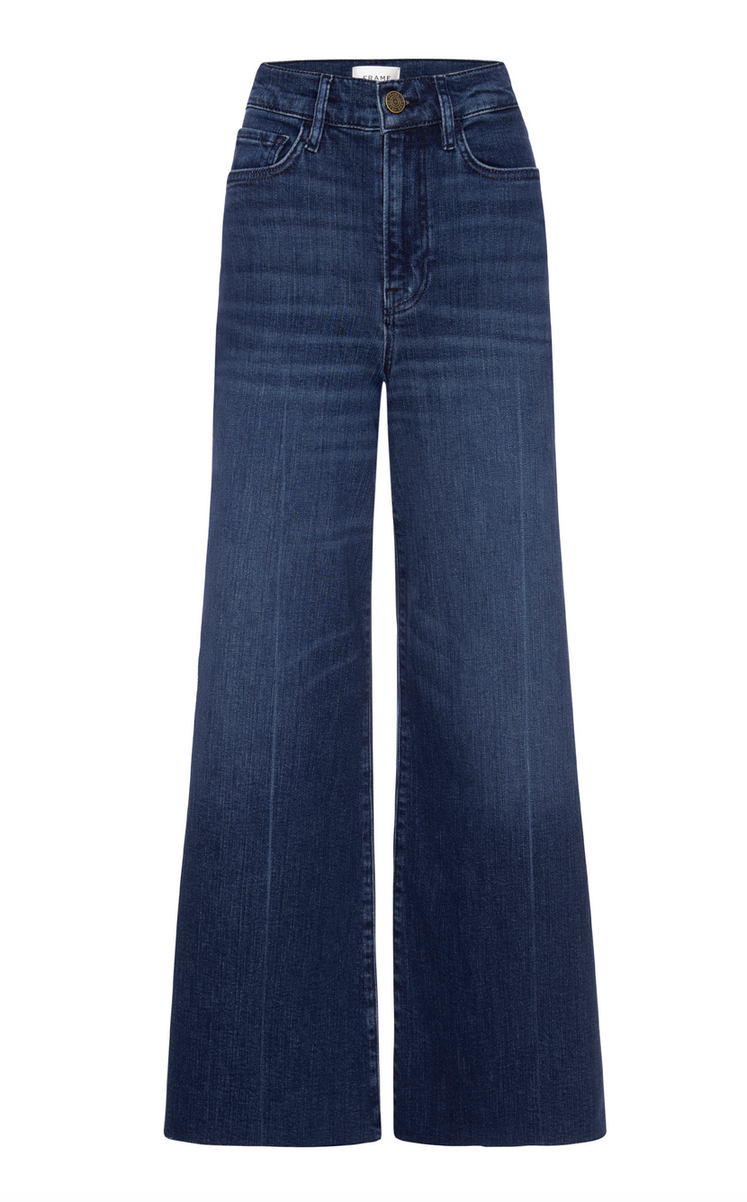 le palazzo crop raw fray in calvin