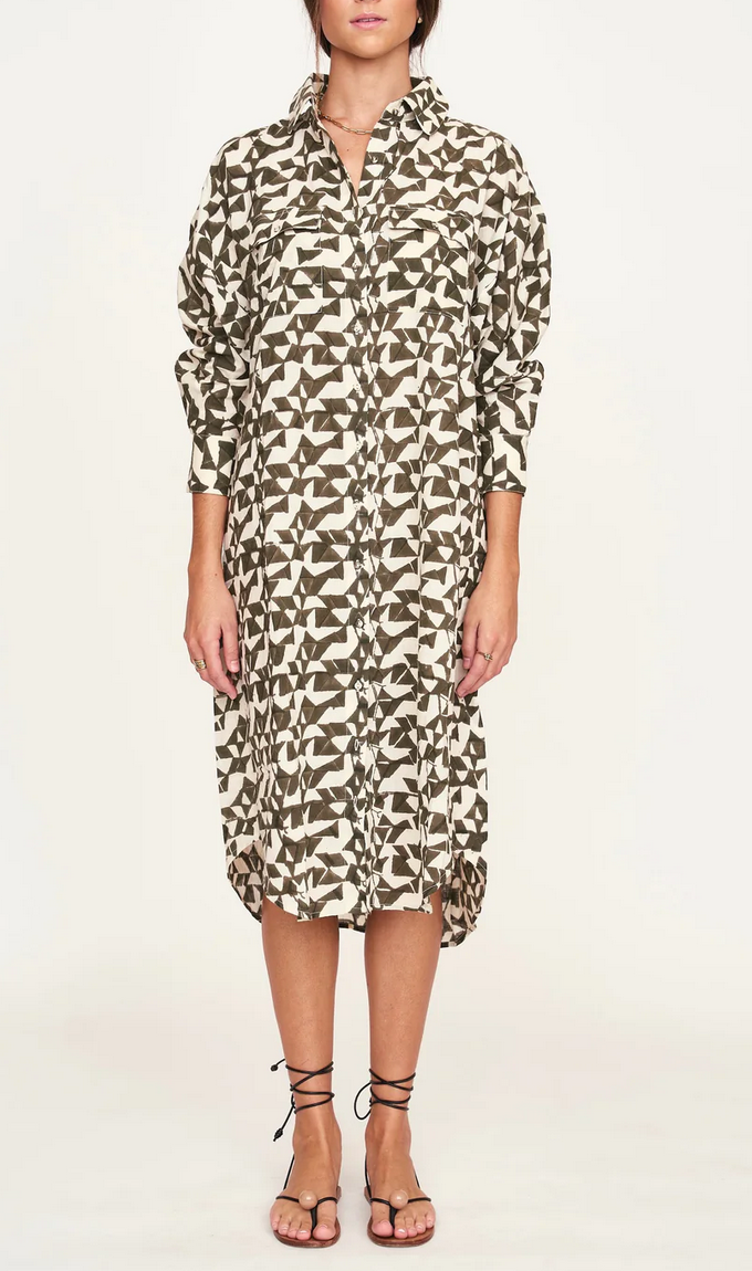 Kyoto house dress in seaglass branch