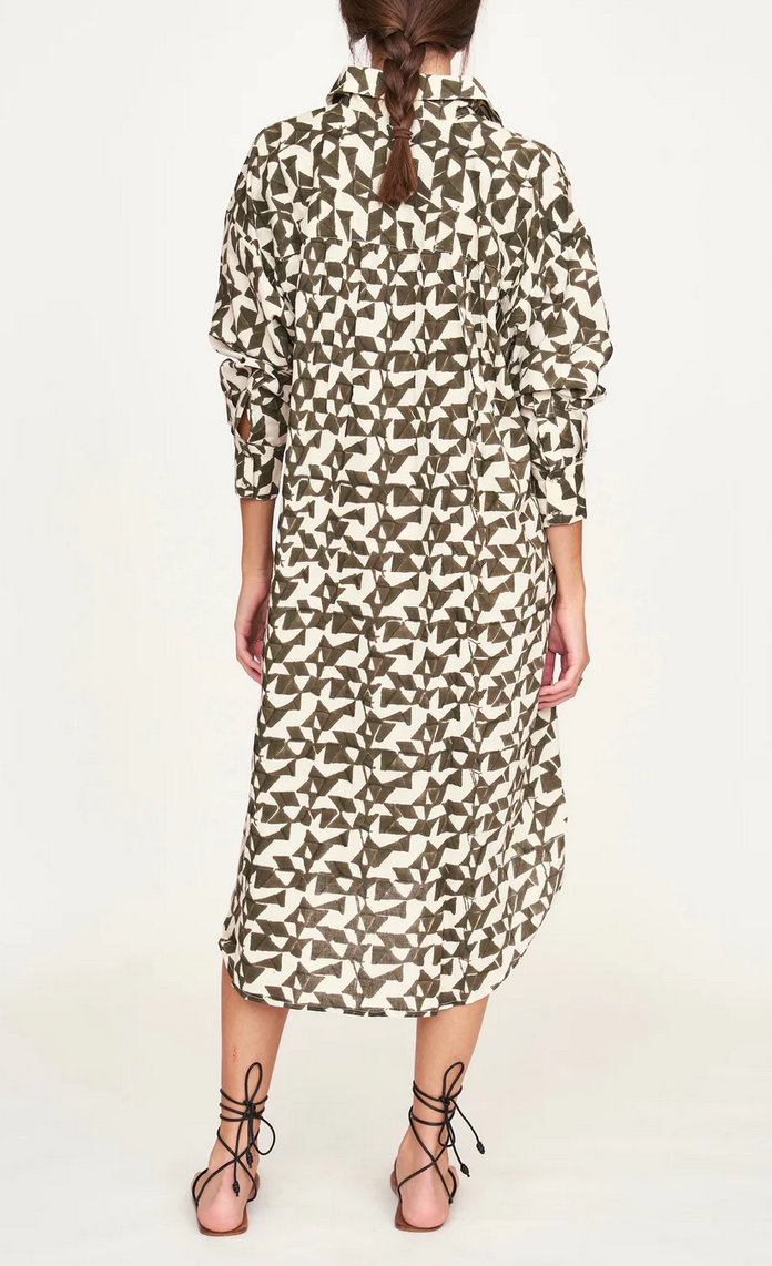 Kyoto house dress in seaglass branch