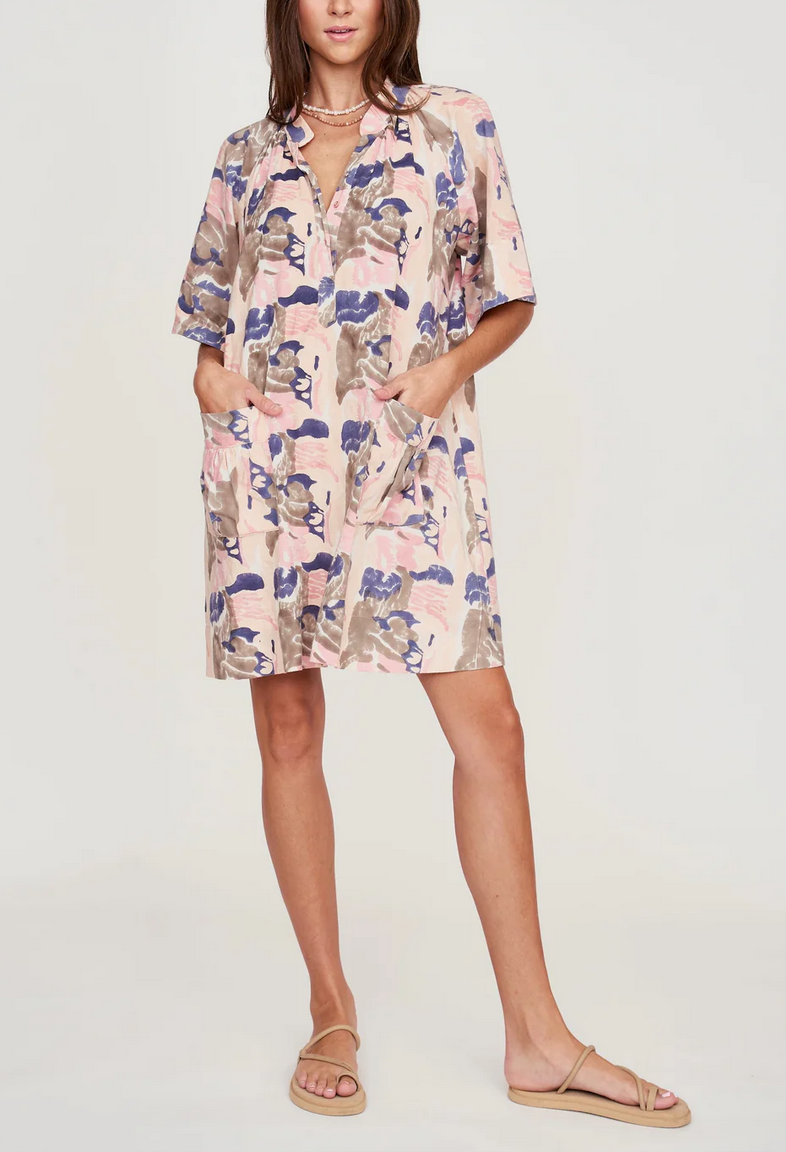 Faro short dress in reef in shortcake