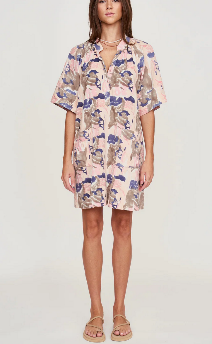 Faro short dress in reef in shortcake