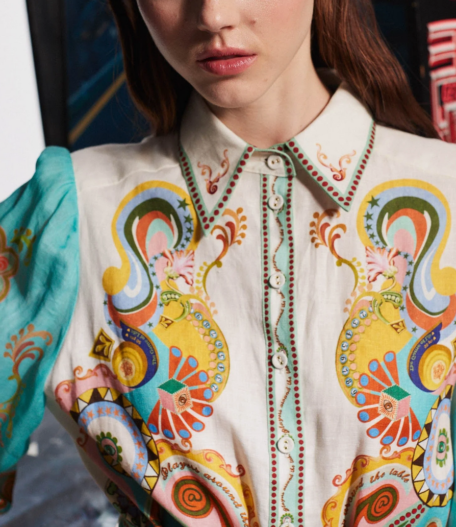 Pinball shirtdress multi