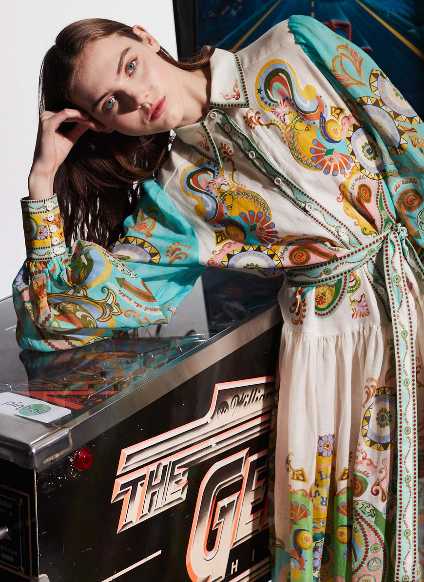 Pinball shirtdress multi