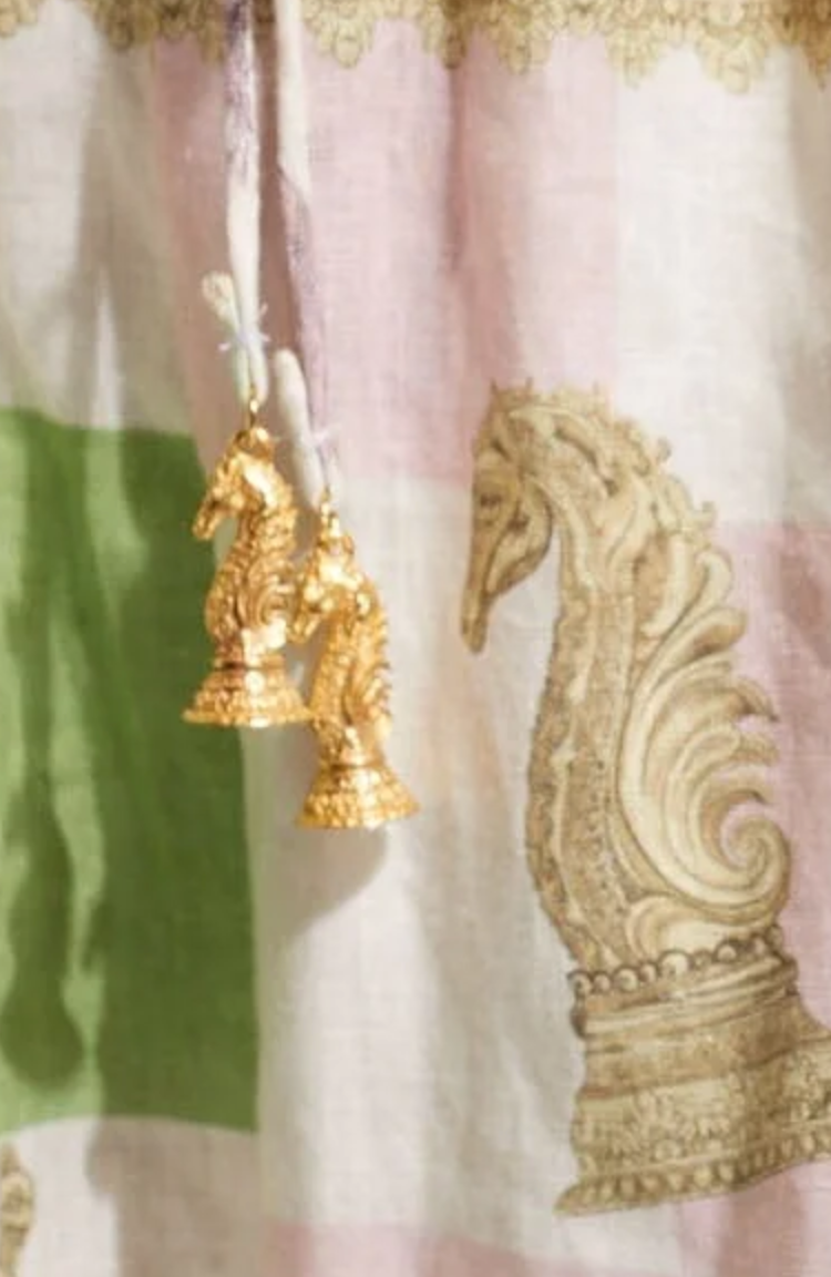 Checkmate linen pant