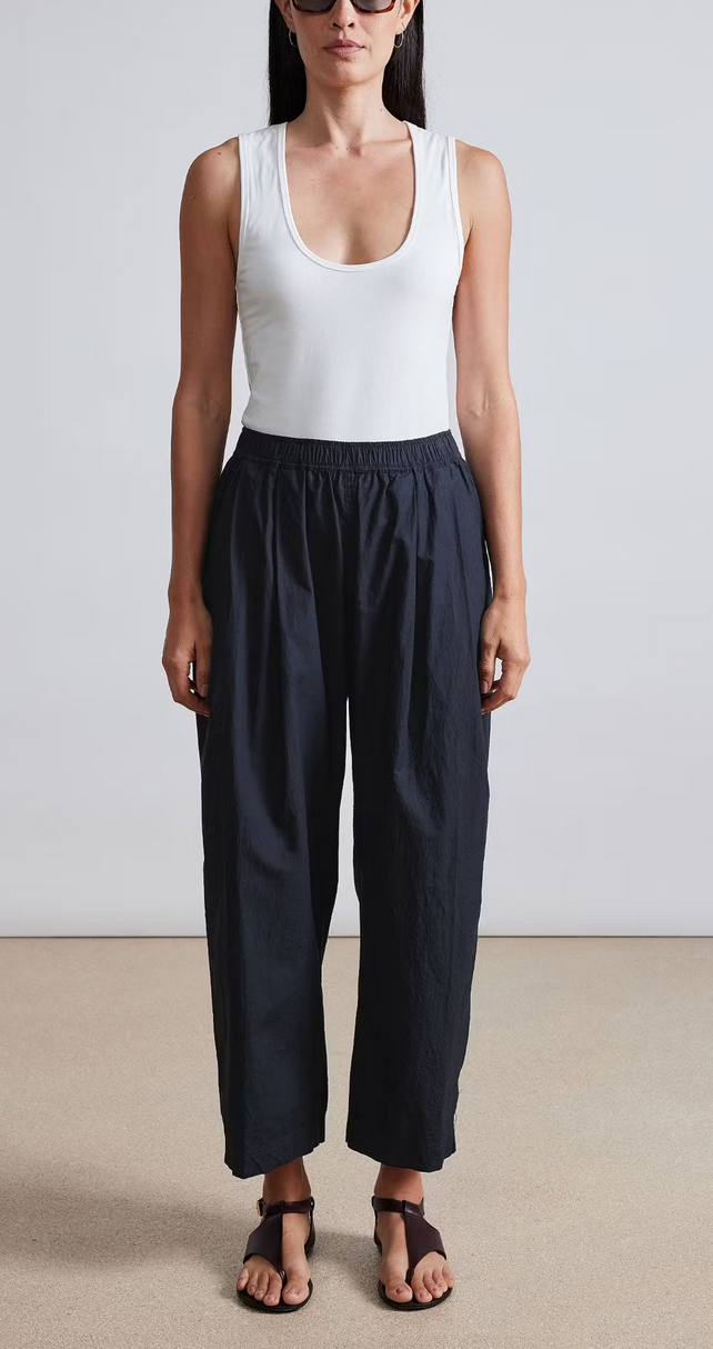 spa pleat pant black
