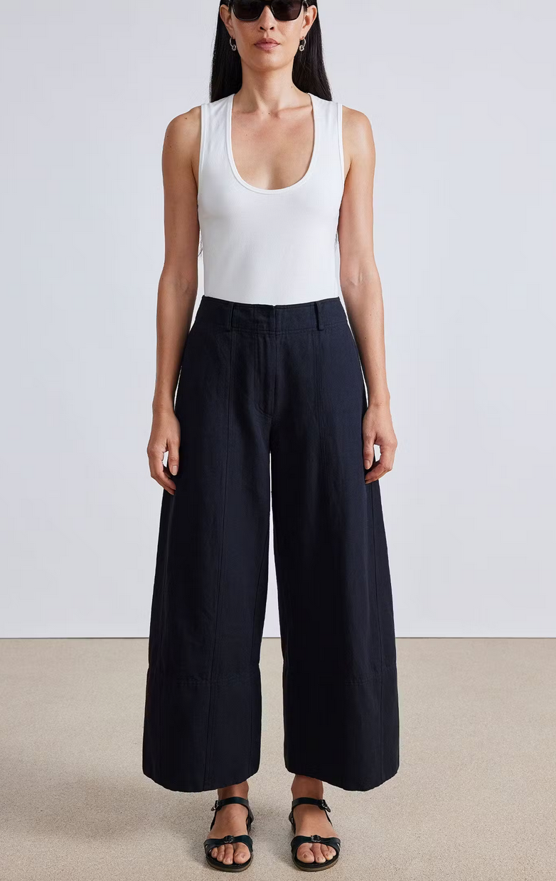 Malou wide leg pant in black