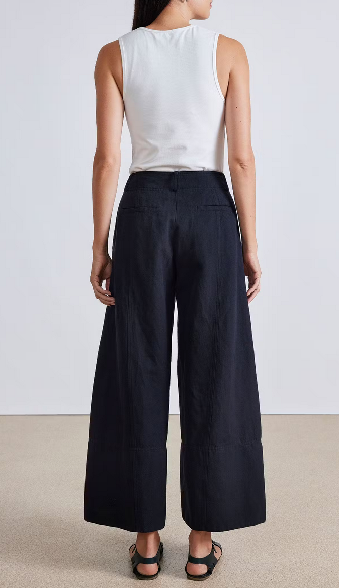 Malou wide leg pant in black