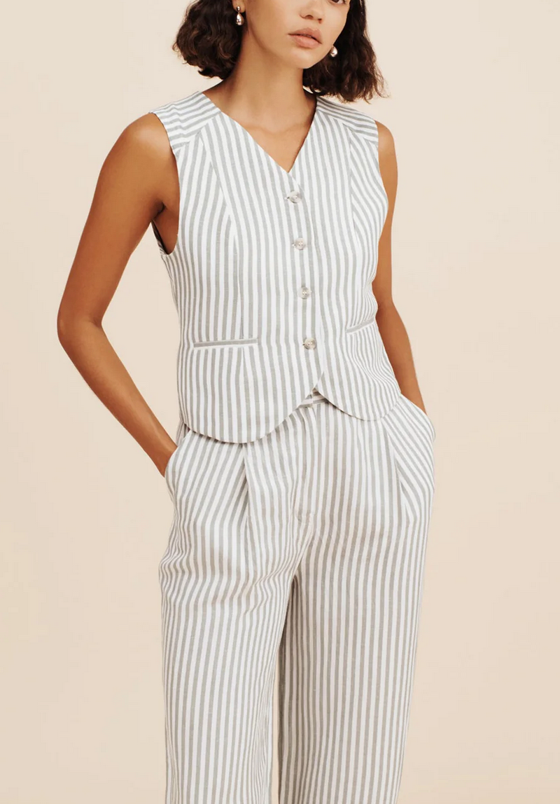 diana vest seagrass stripe