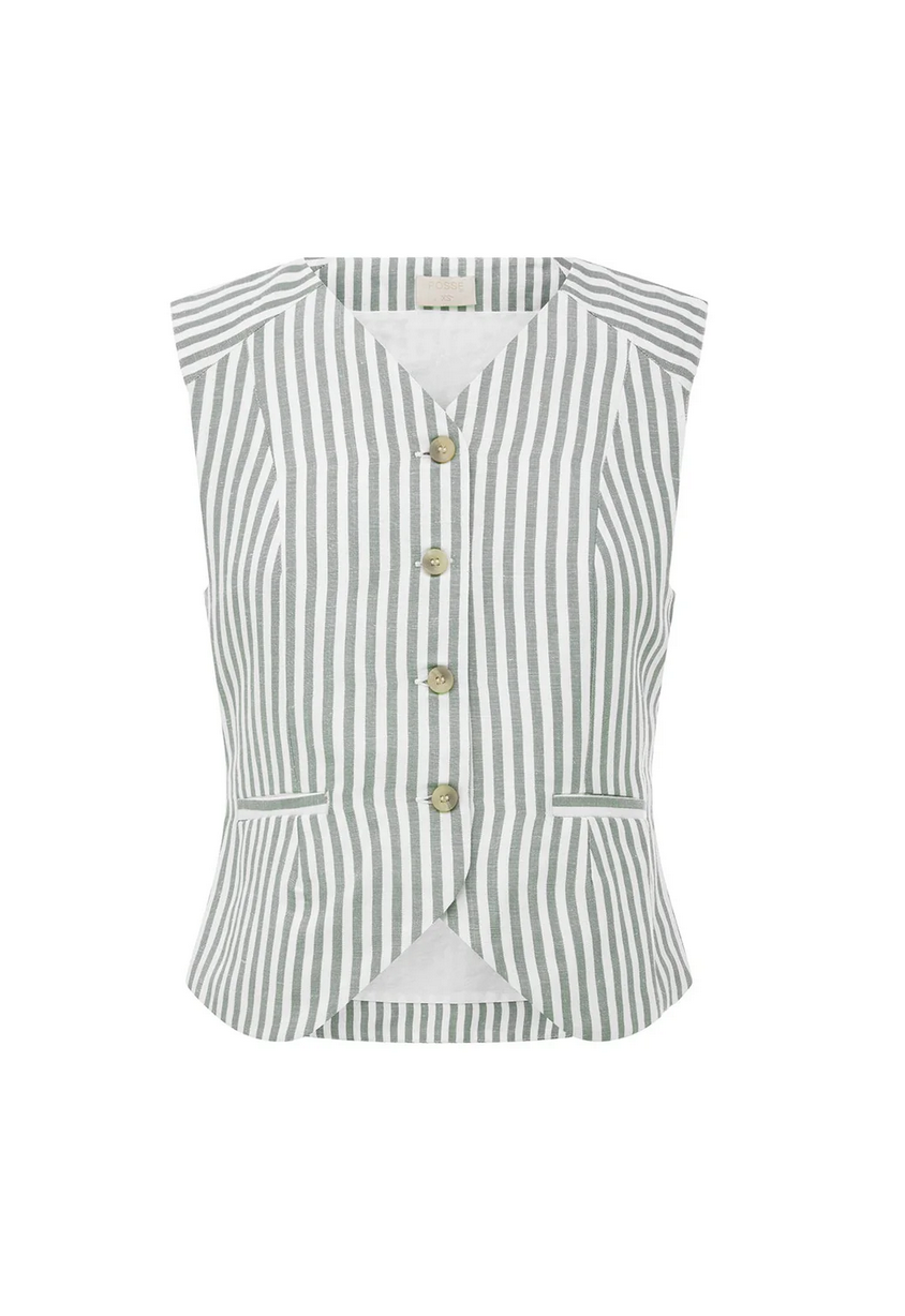 diana vest seagrass stripe