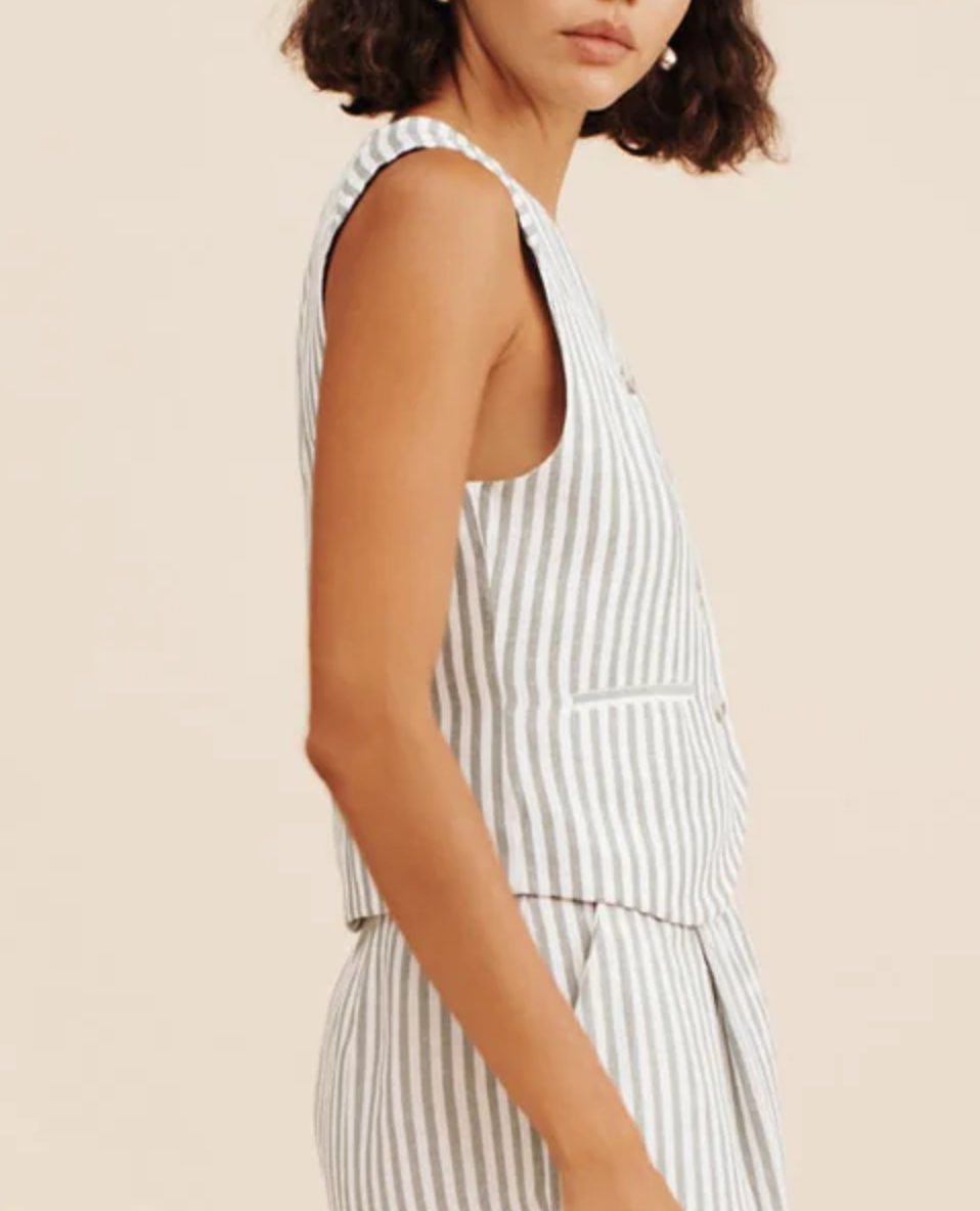 diana vest seagrass stripe