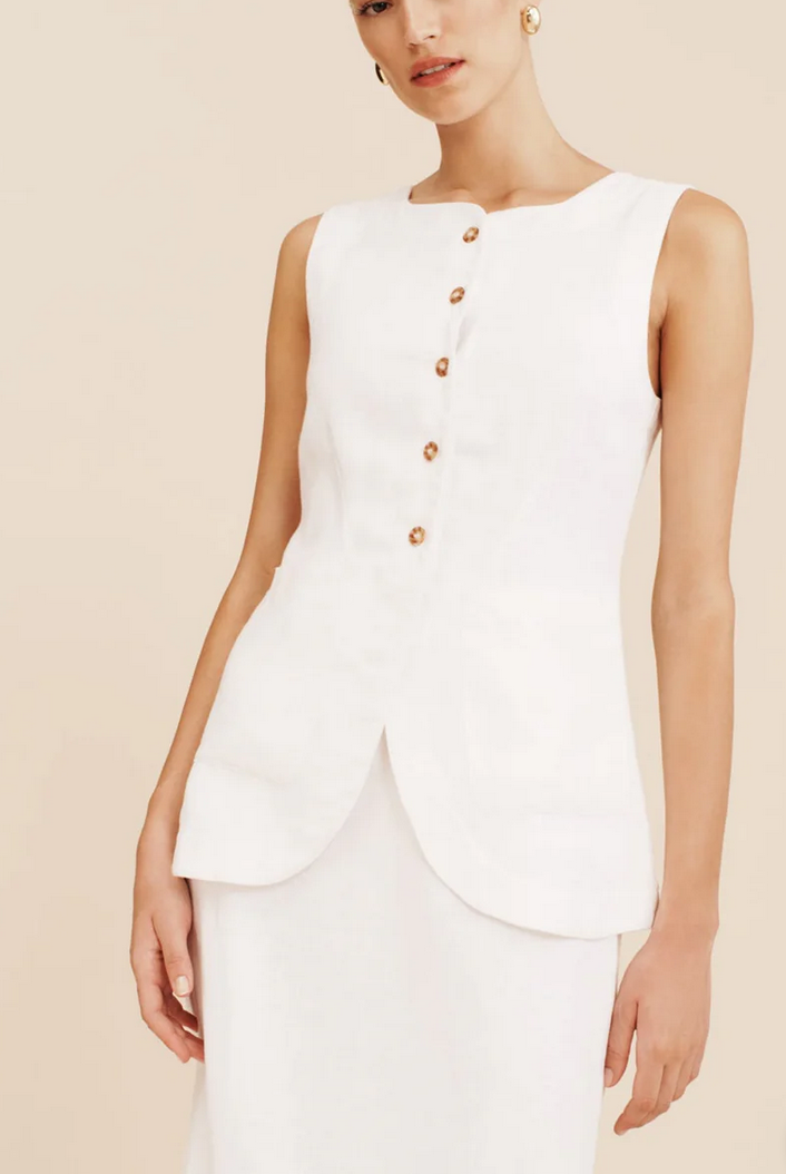 Emma vest ivory