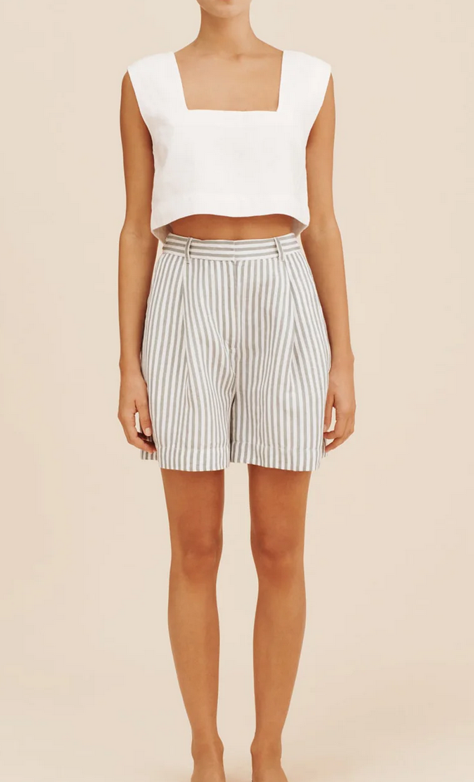 lorenzo short seagrass stripe